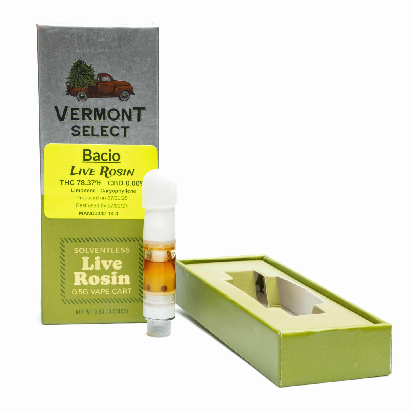 Live Rosin Cartridge Vermont Select Live Rosin Cartridge Vermont Select